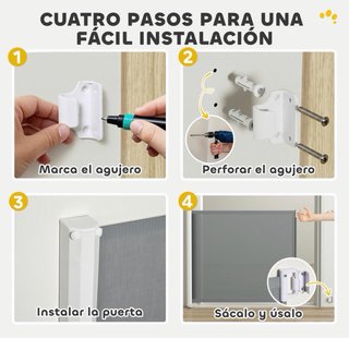 Barrera de seguridad para bebés y mascotas