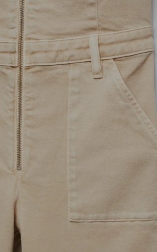 Mono beige corto cremallera