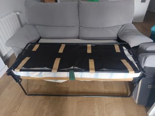 Sofá Cama Gris Antimanchas 2-3 Plazas
