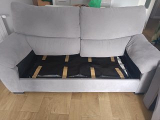 Sofá Cama Gris Antimanchas 2-3 Plazas