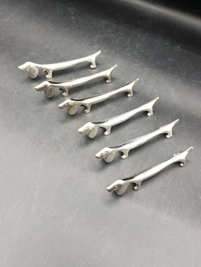 Reposacubiertos metal plateado