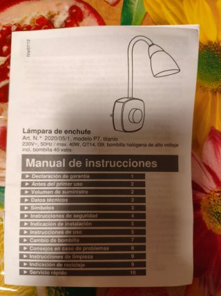 Lámpara de enchufe