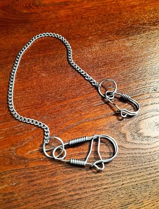 Catena portafoglio/portachiavi-acciaio inox 48 cm