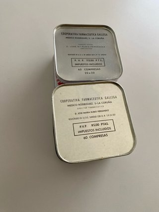 Dos cajas metálicas antiguas Acofar colección