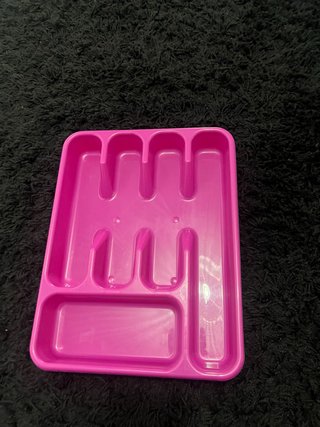 Organizador de cubiertos rosa