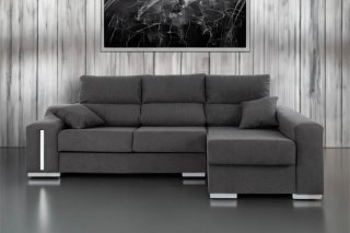 Sofá modular beige de tela