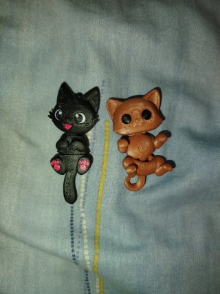 Gatos impresos 3D - llaveros Kawaii