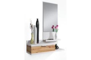 Mueble recibidor con espejo y cajón