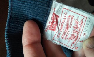 Jeans Levi's in velluto blu/petrolio