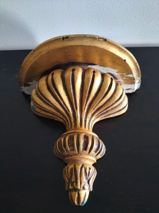 Mísula/Prateleira Dourada Decorativa