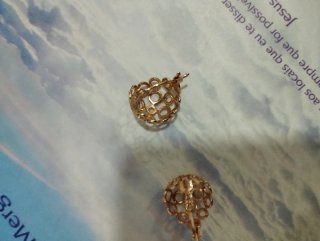 Brincos dourados trabalhados