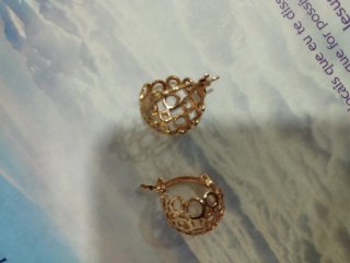 Brincos dourados trabalhados