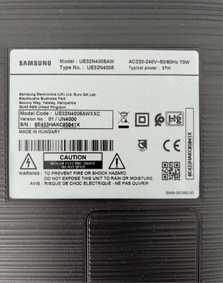 Televisor Samsung 32 Negro