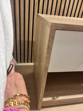 2 Mesitas de Noche Madera y Blanco