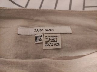 Falda Zara Lino Beige