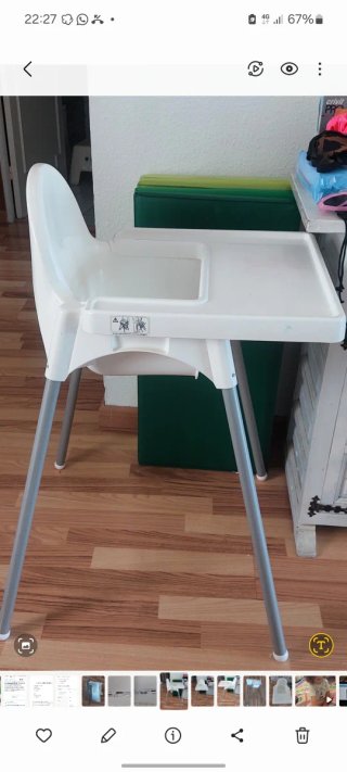 Trona IKEA con bandeja