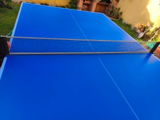 Mesa de ping pong azul