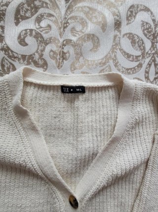 Chaqueta punto TEX blanca talla única