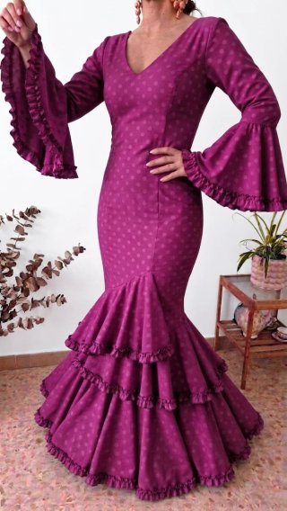 Traje de flamenca Buganvilla de lunares.