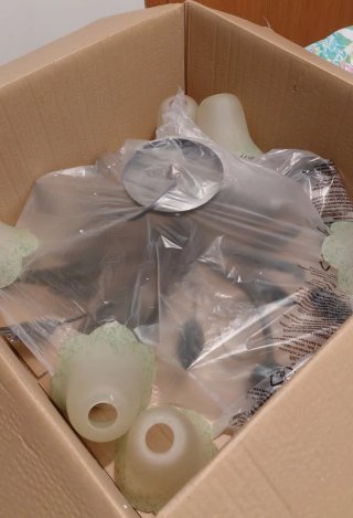Lámpara de techo forja y cristal