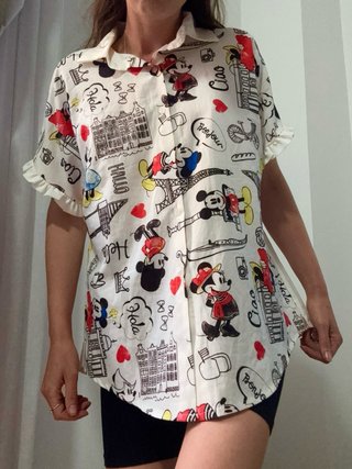 Blusa Vintage Mickey Minnie Mouse