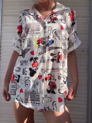 Blusa Vintage Mickey Minnie Mouse