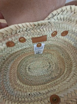 Capazo bolso Scalpers rafia y piel