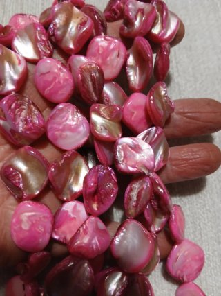 Collana perle barocche madreperla rosa