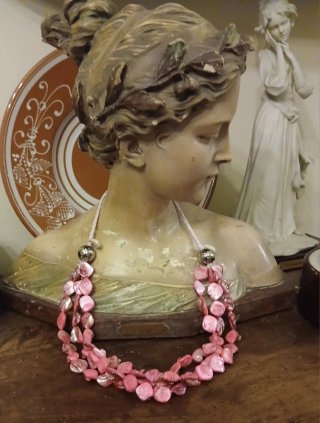 Collana perle barocche madreperla rosa