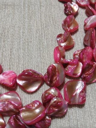 Collana perle barocche madreperla rosa