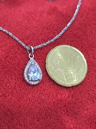 Conjunto Plata 925 Colgante y Pendientes