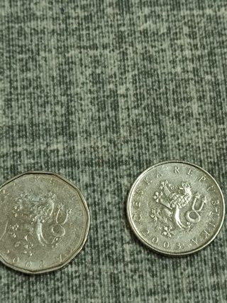 Lote 2 monedas República Checa