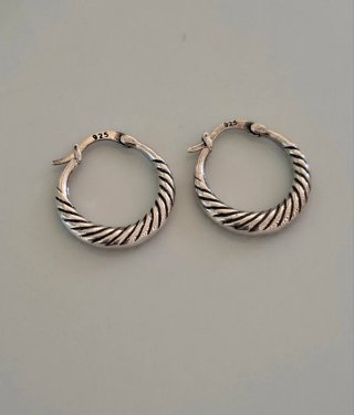 Pendientes de Plata 925 Aro Trenzado