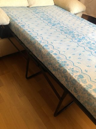 Sofá Cama Beige Tela