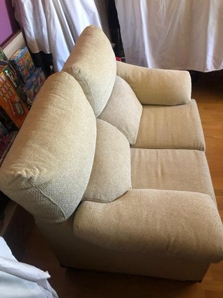 Sofá Cama Beige Tela