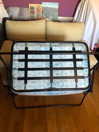 Sofá Cama Beige Tela