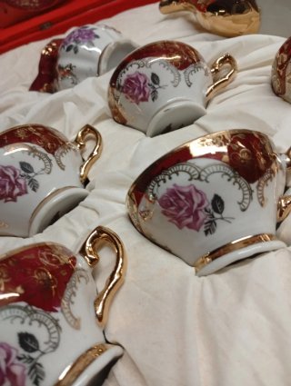 Juego de té porcelana francesa antiguo