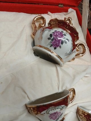 Juego de té porcelana francesa antiguo