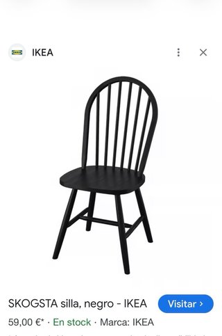 4 Sillas Madera IKEA SKOGSTA