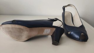 Sandalias Carmen López Piel Azul Talla 37