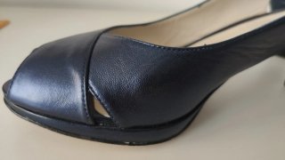 Sandalias Carmen López Piel Azul Talla 37