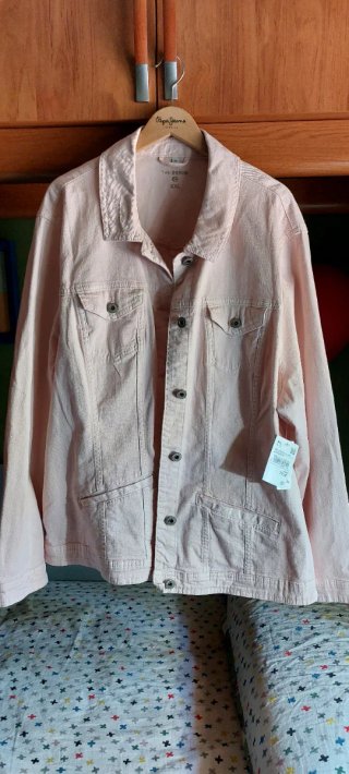 Nueva!! Chaqueta Vaquera rosa