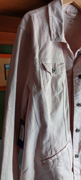 Nueva!! Chaqueta Vaquera rosa