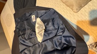 Traje de caballero Vitans azul marino con rayita
