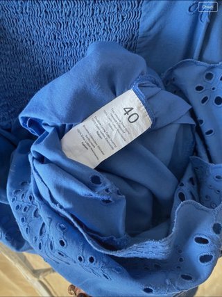 Abito blu in puro cotone