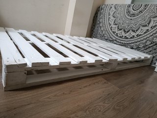 Cama somier palets blanca 120x90 cm
