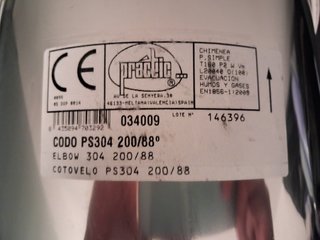 Codo para evacuación de humos