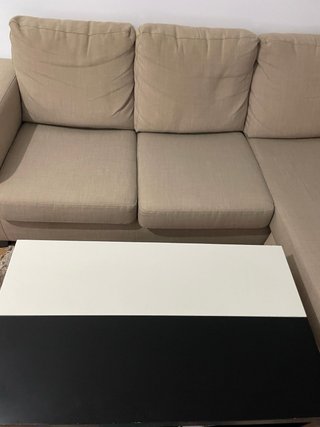 Sofá modular beige de tela