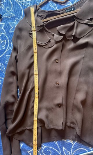Camicia in seta marrone