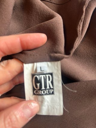 Camicia in seta marrone